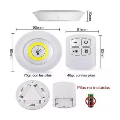 Luz Led Plato Inalambrico X3